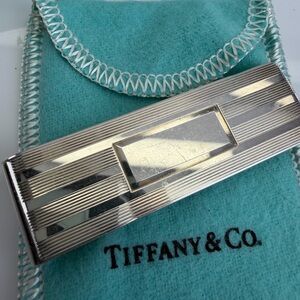 Tiffany & Co Authentic Sterling .925 Silver Pin Stripe Money Clip